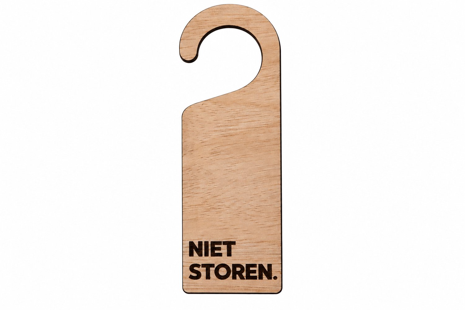 Houten deurhanger Niet Storen – Houten Deurbordje – 18 x 6 cm - gemaakt van hout