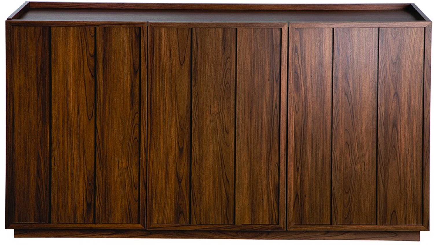 CALICOSY - Dressoir met 3 deuren in notenhoutlook B140 cm - ABEL