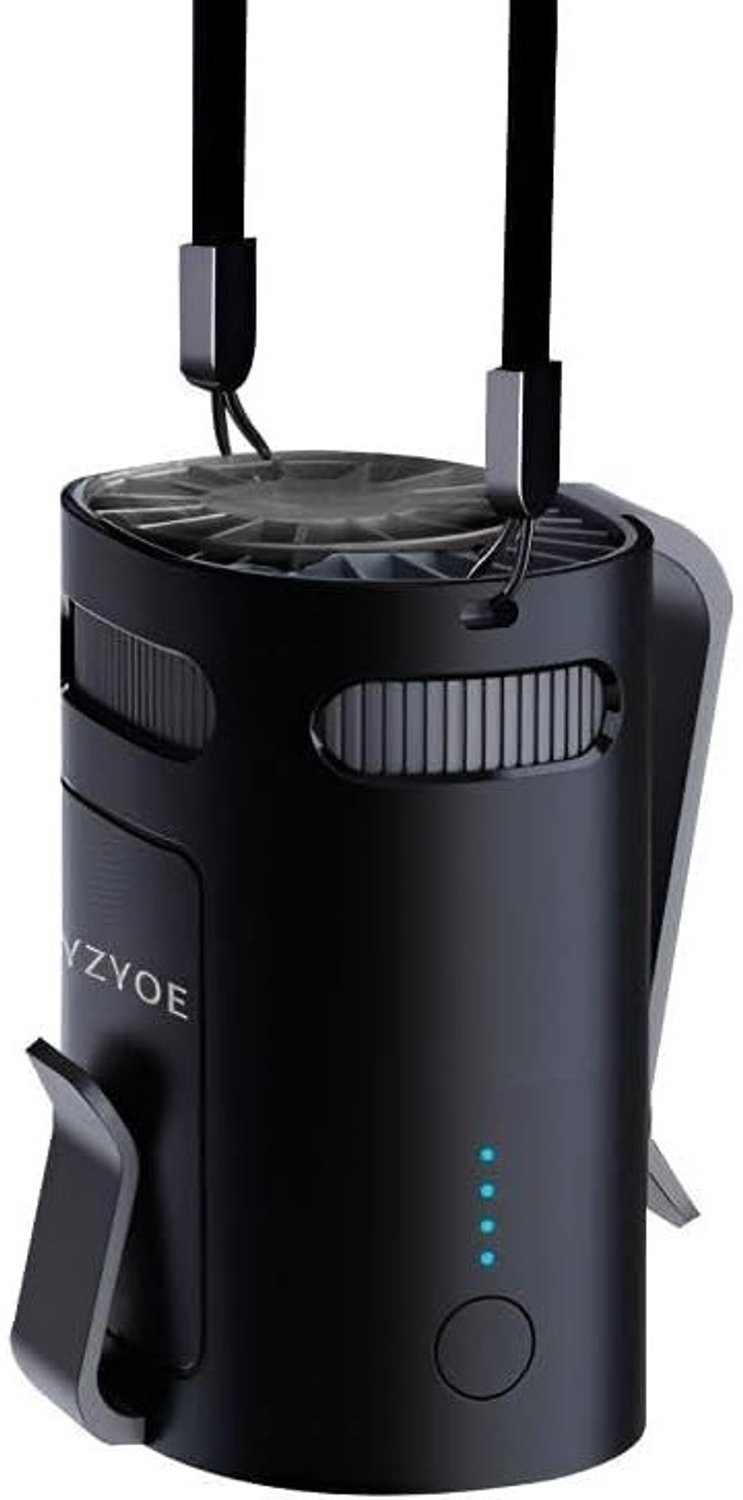 Draagbare nekventilator en taille ventilator - hands-free, oplaadbaar via USB-C, 4 standen, 4-12 uur gebruikstijd
