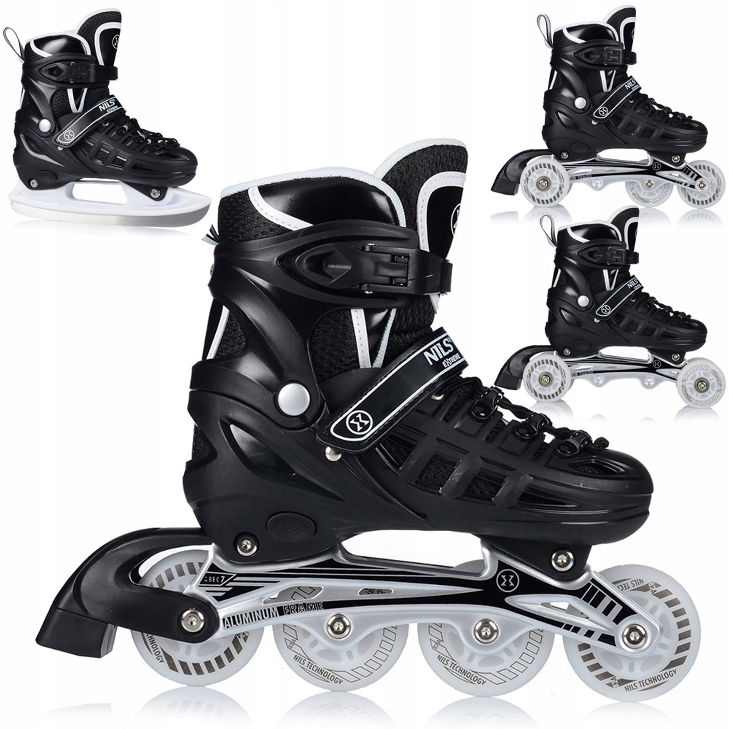 Verstelbare 4-in-1 Kinder Schaatsen/Skeelers met LED Wielen