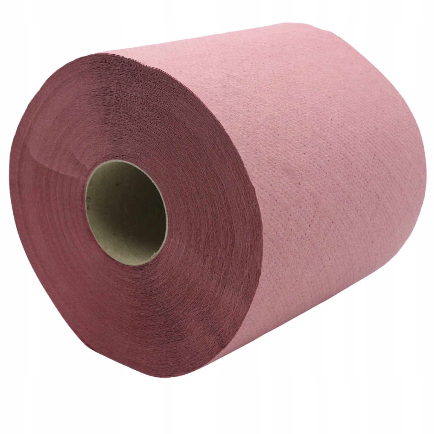Papieren Handdoek Rol 120m - 1 Laags, Roze, Perforatie