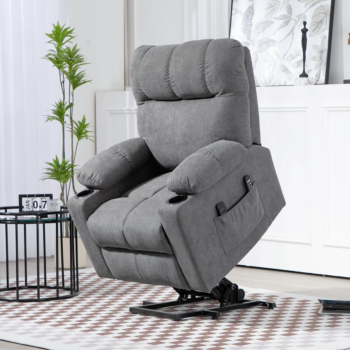 MODFU - Relaxfauteuil - Elektrisch - Massagefunctie - Sta-op Functie - Grijs