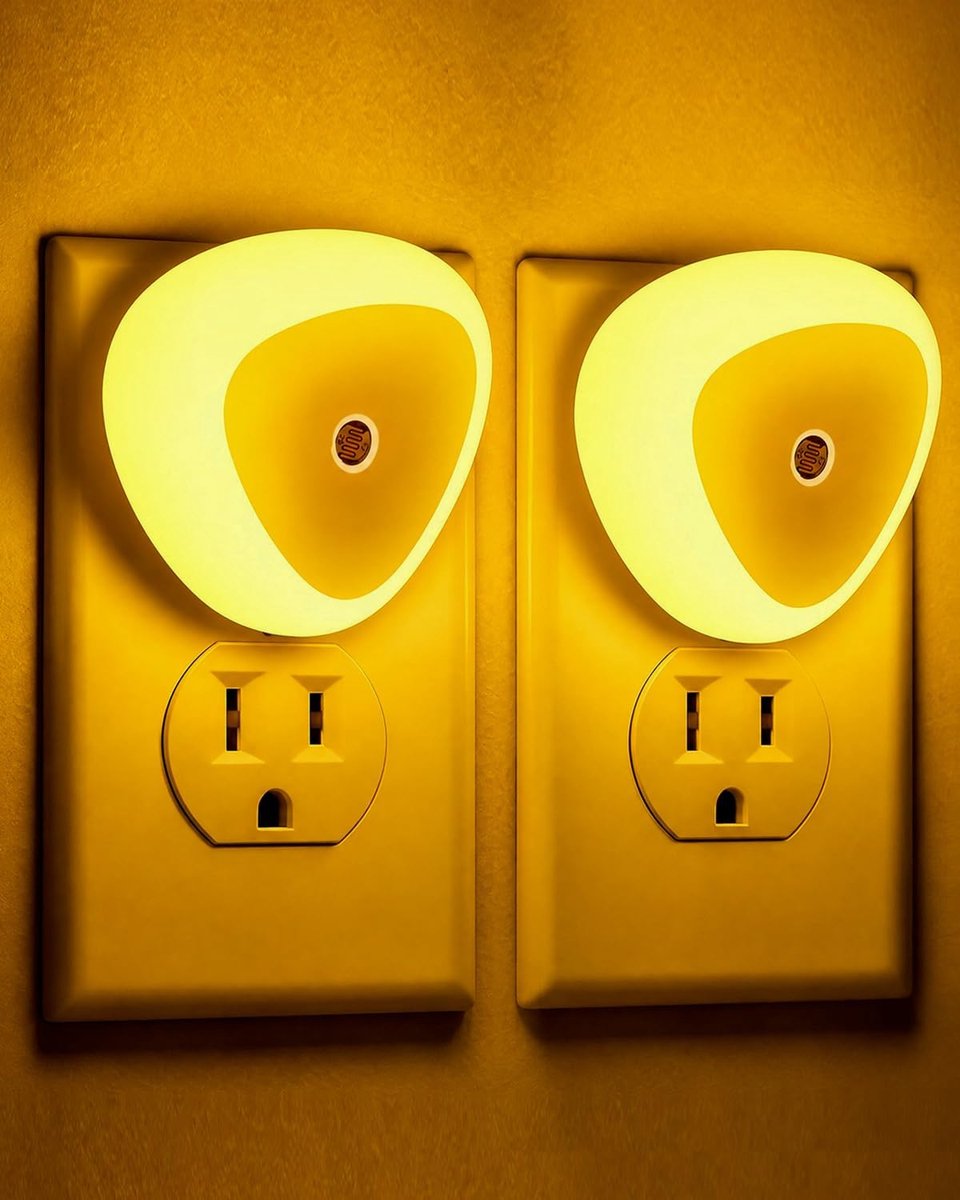 Led Nachtlampje Stopcontact - Nachtlampje met dag/nacht sensor - Boor Baby Kinderen en Volwassenen - Warm licht - 2 Stuks