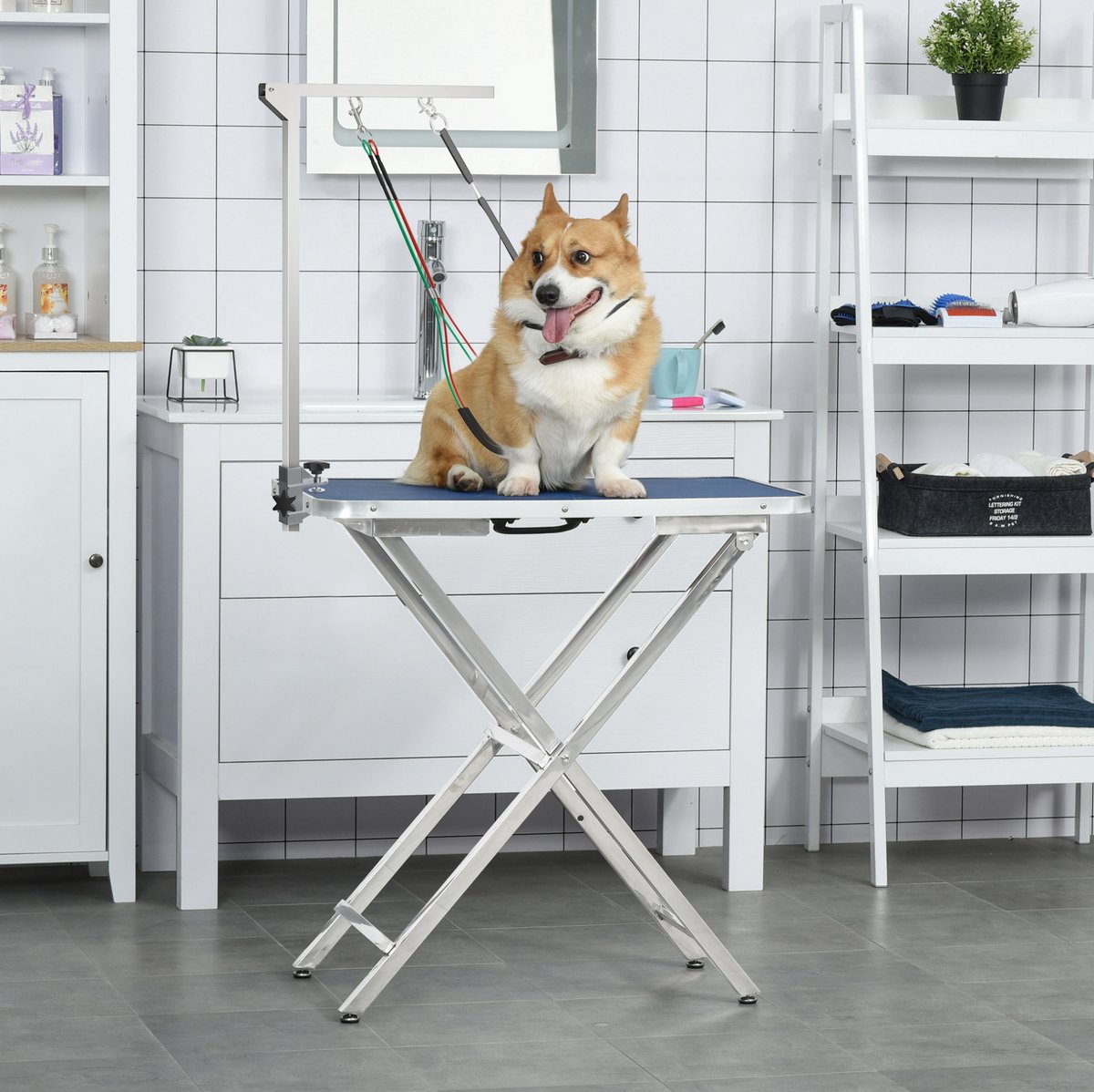 MODFU - Trimtafel Accessoire - Verstelbaar Opvouwbaar - Met Klem - Aluminium - Zilver