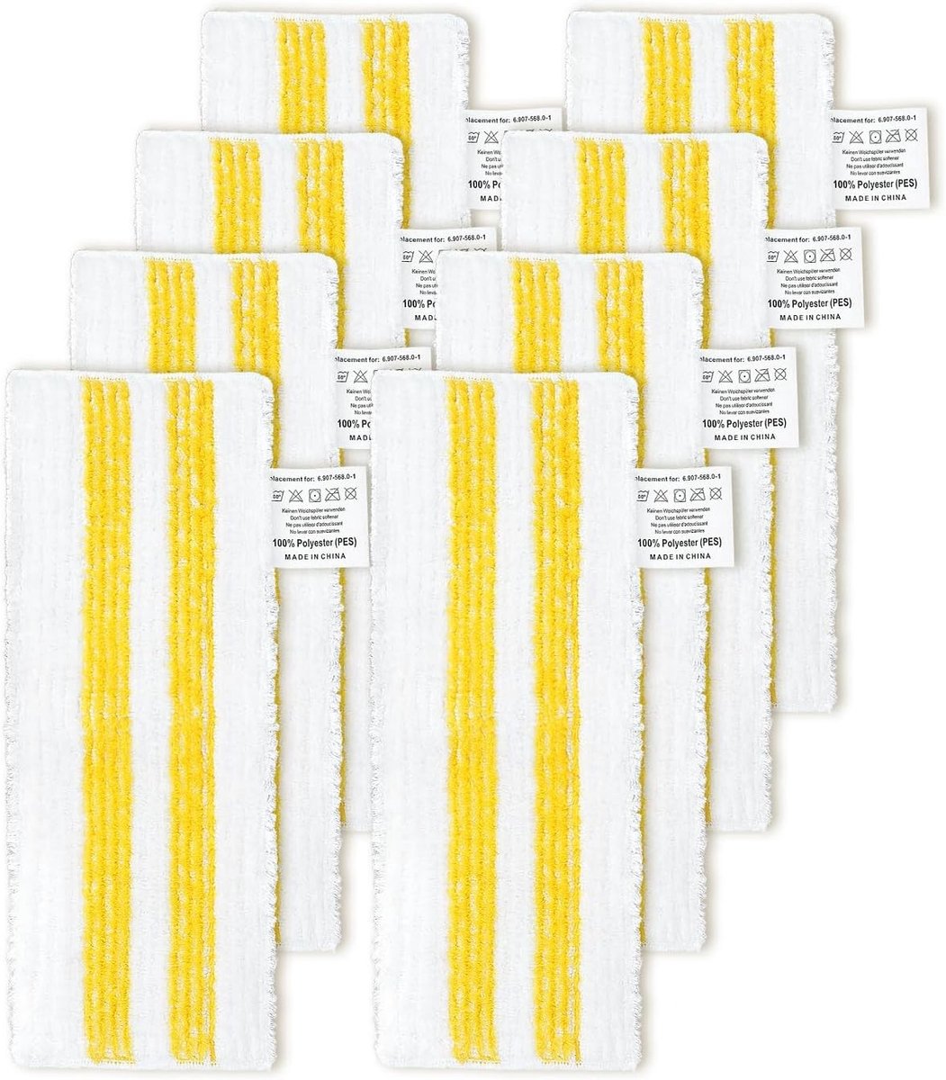 Set van 8 Vervangende Mopnozzles voor Stoomreinigers, Microvezeldoeken, Accessoires voor Vloerreiniging en Onderhoud