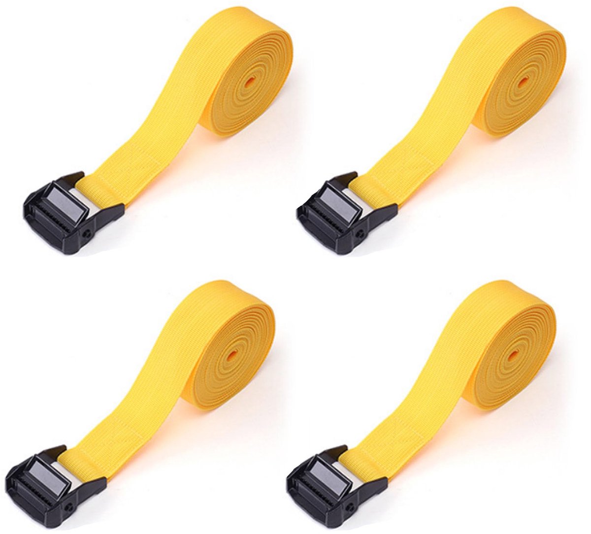 SHUBEIEUMI Spanbanden, bevestigingsriem, 4 stuks, 2 x 50 cm spanriem, verstelbare sjorbanden met klemsluiting, riemen - ShopVlot