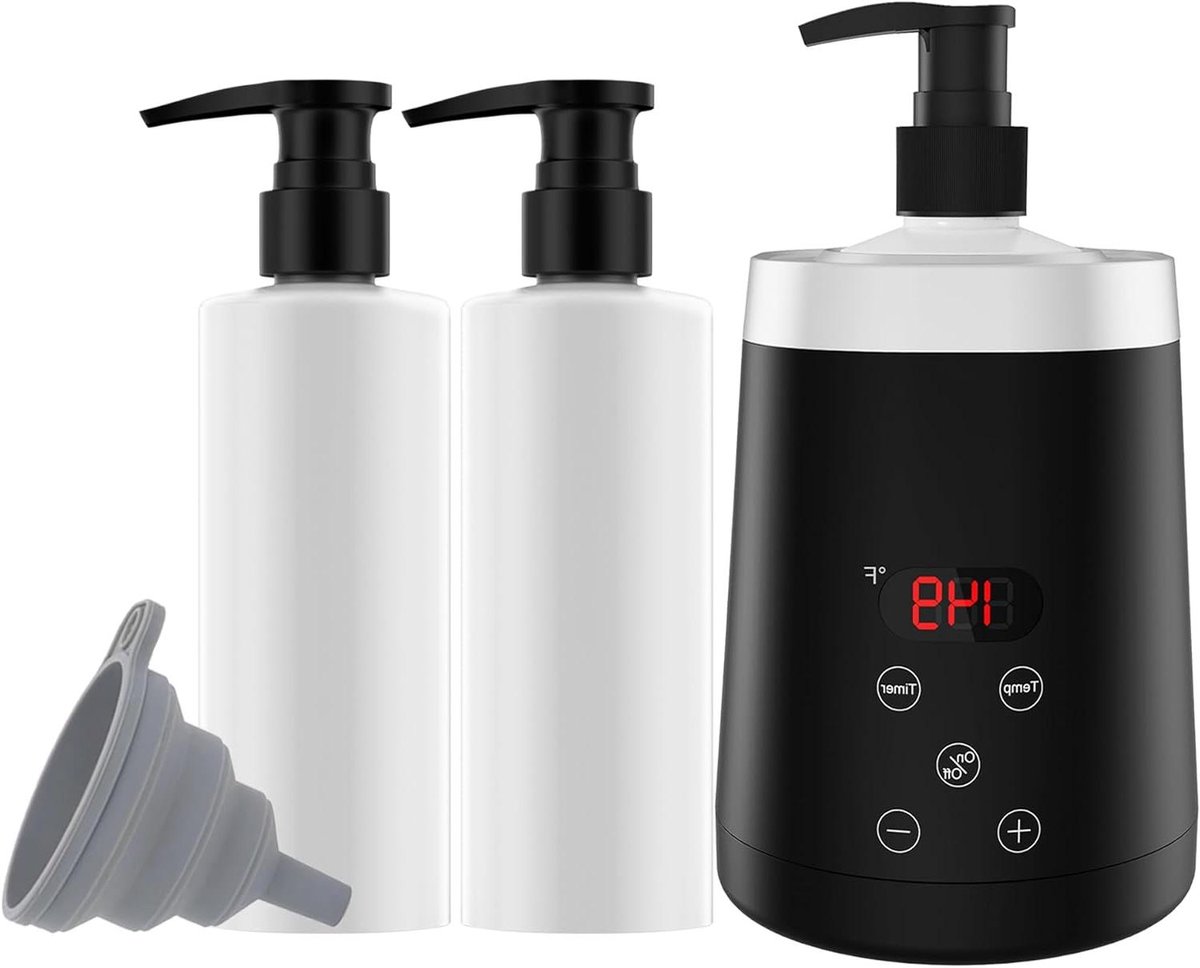 Olie Verwarmer - Massage Accessoire - Wellness Thuis - Dubbele Dispenser - 108 cm - Wit