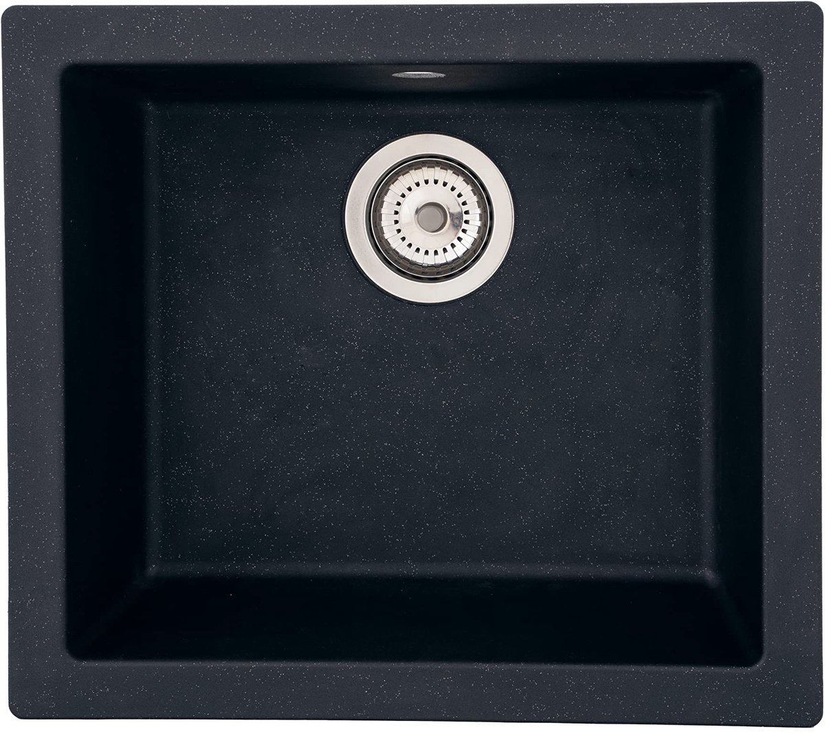 respekta OHIO50X44S Sink 60% composiet minerale en glasvezel 40% hars zwart 50x44 - ShopVlot