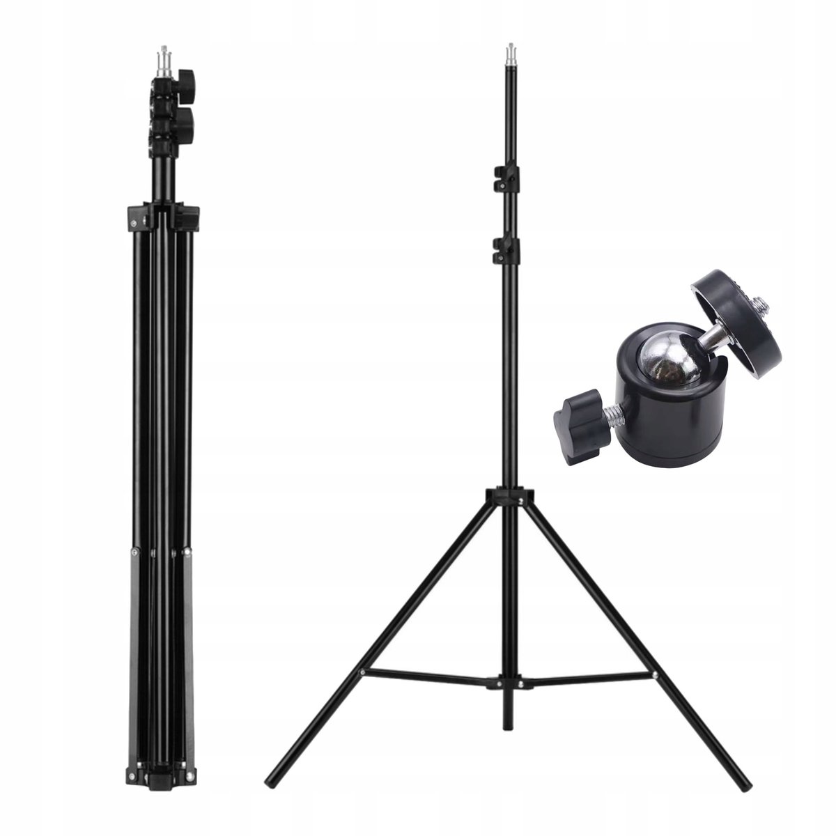 Verstelbare 150cm Fotostatief met Balhoofd voor Lampen & Camera's