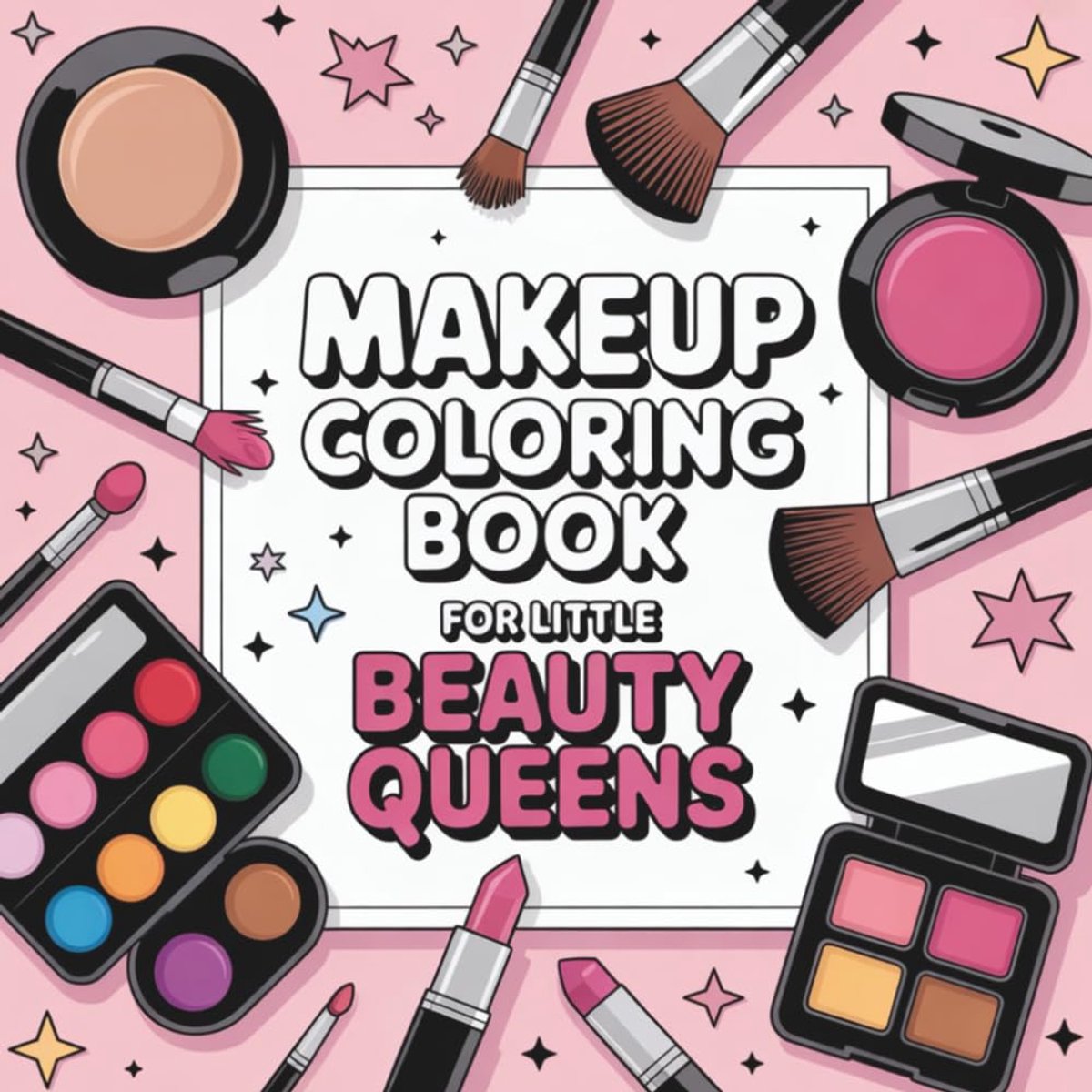 Makeup Coloring Book for Little Beauty Queens: 50 Fun and Adorable Coloring Pages with Makeup, Beauty, and Cosmetic - ShopVlot