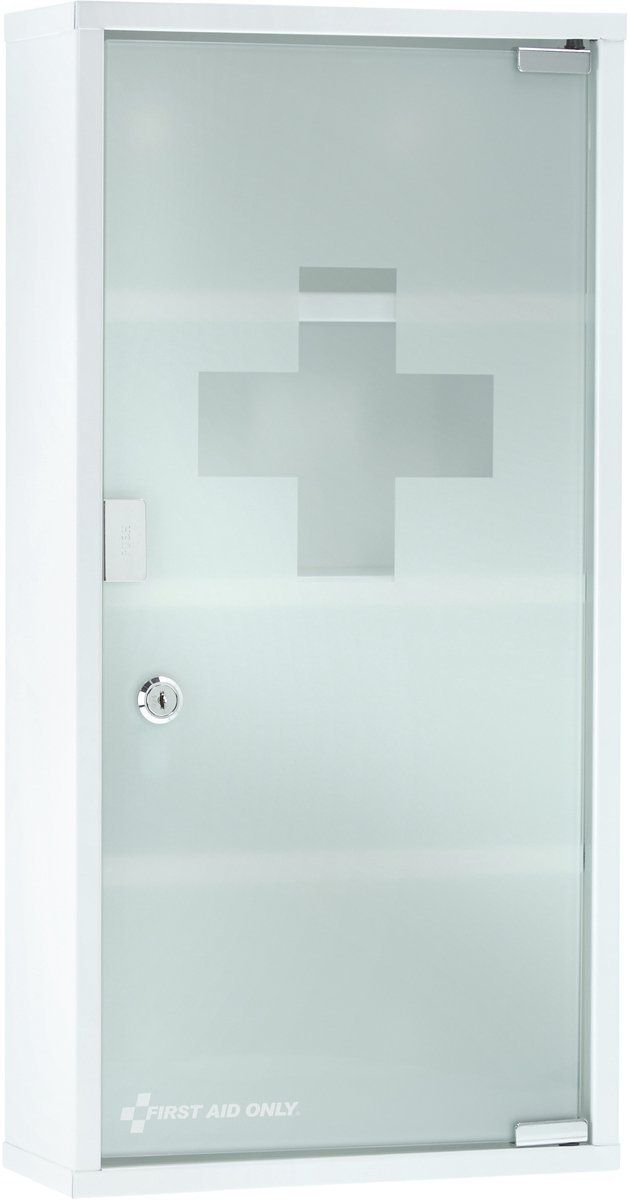 First Aid Only - EHBO-kast DIN 13169 - Wit gelakt metaal - Afsluitbaar - AC-P10203-3169