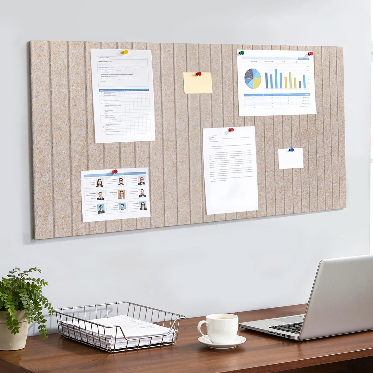 ddckj Prikbord van vilt, kurk, groot, 80 x 40 cm, zelfklevend, van vilt, decoratief, voor kantoor, thuis en - ShopVlot