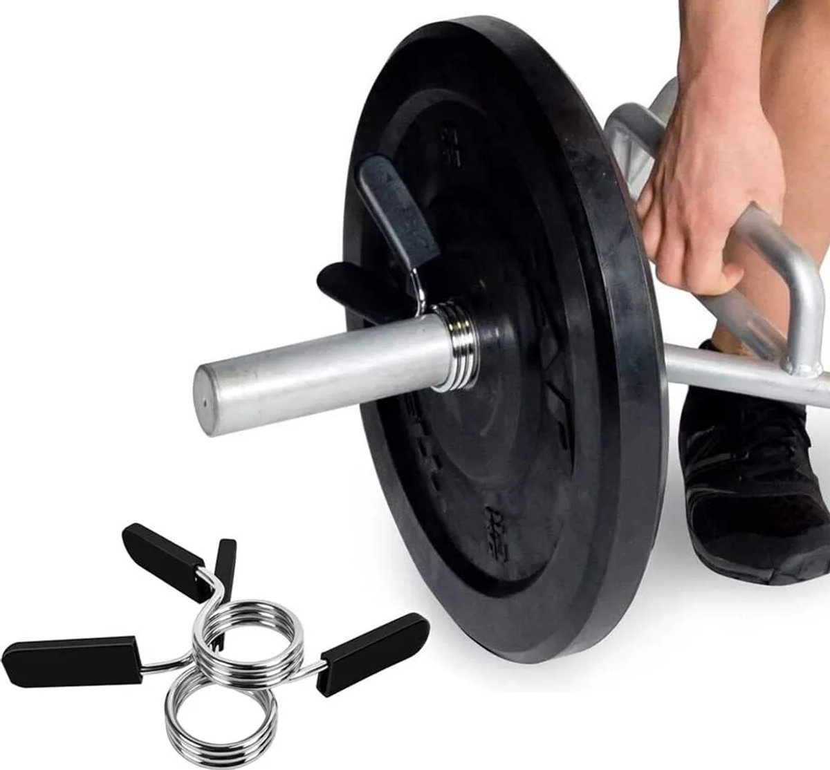 Veerklemmen – 1 paar halterklemmen, veerklemmen Geschikt voor halterklemmen, halterveerklemmen, fitness, gewichtheffen, halteraccessoires (28 mm)