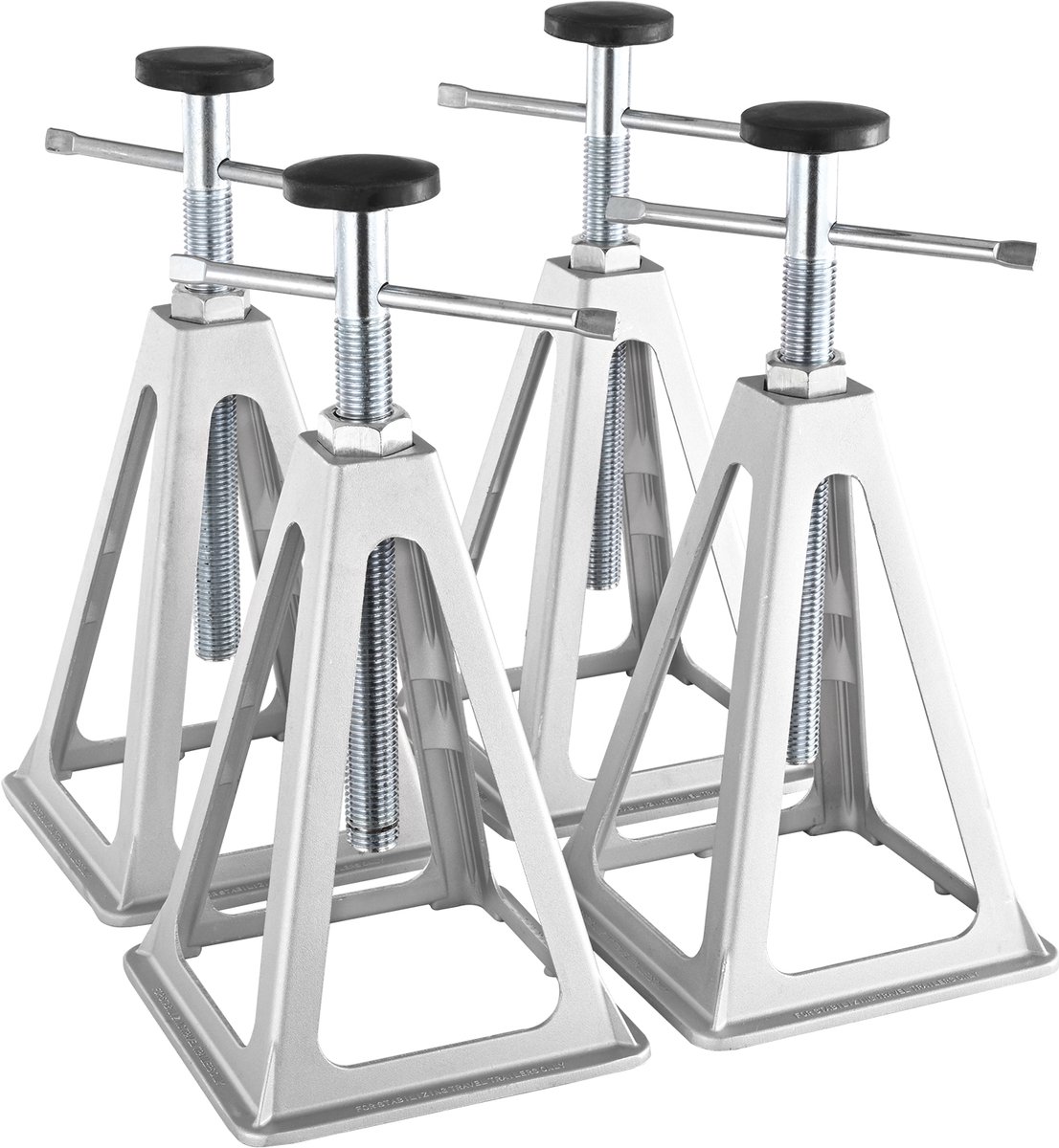 M-Goods Camper Stabilisatorpoten Set van 4 - Verstelbaar 280-435 mm - Krikstandaards voor Camper en Aanhanger - Aluminium