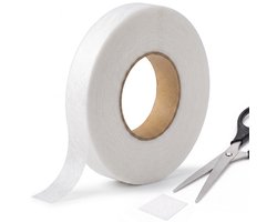 LBB Strijkband - 60 meter - 1,5 cm breed - Waterproof - Zoomband - Instrijkbaar - Gordijnband - Kantenband - Plooiband - Vlieseline - Opstrijkbaar