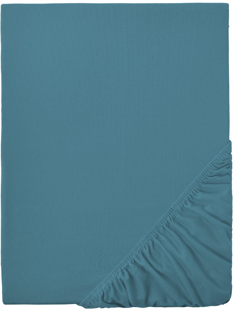 Premium boxspringbed hoeslaken 180 x 200 tot 200 x 220 cm - hoge matrashoogte tot 40 cm matrashoogte - hoeslaken voor waterbedden - katoen met elastaan, petrol