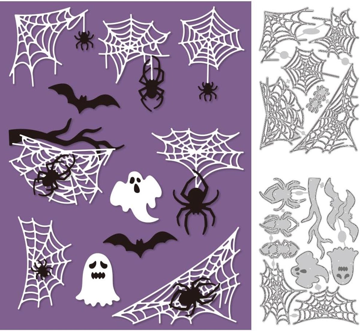 Stansmallen met spinnenweb metalen stansvormen voor het maken van kaarten, stanssjablonen, nieuwigheden 2024, reliëfsjablonen voor doe-het-zelvers, reliëf, scrapbooking, Halloween,