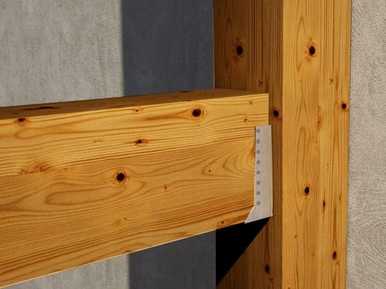 Schoenhouder voor houten balken van verzinkt staal met binnenvleugels - ankerschoen voor houten balken, verbindingsplaat voor paviljoen, luifelpalen — afbeelding 2