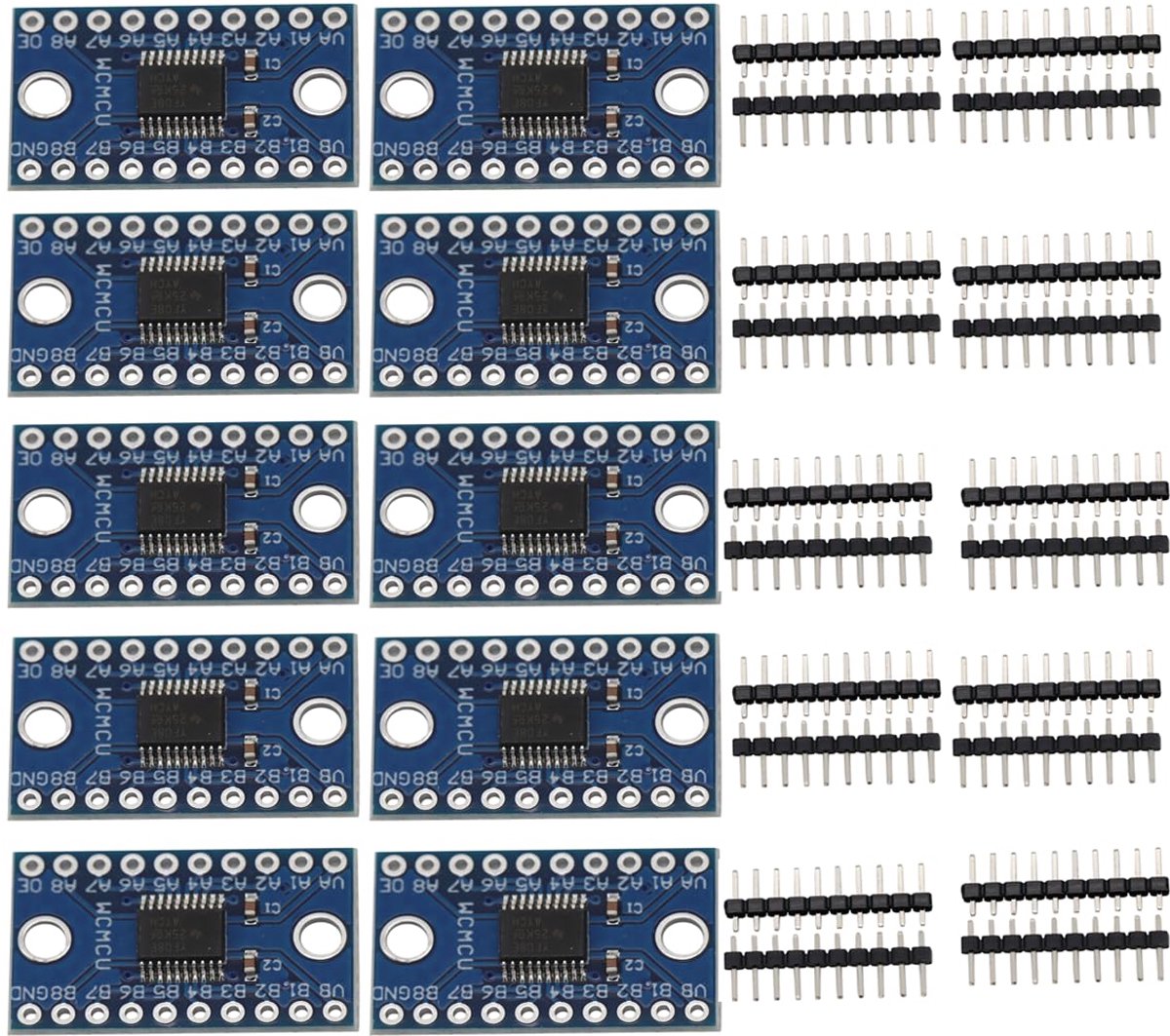 Image of 10 stuks TXS0108E 8 kanalen bidirectionele logica module | convertermodule Logic Level Converter TTL 3,3 V 5 V bi-directionele convert voor Arduino
