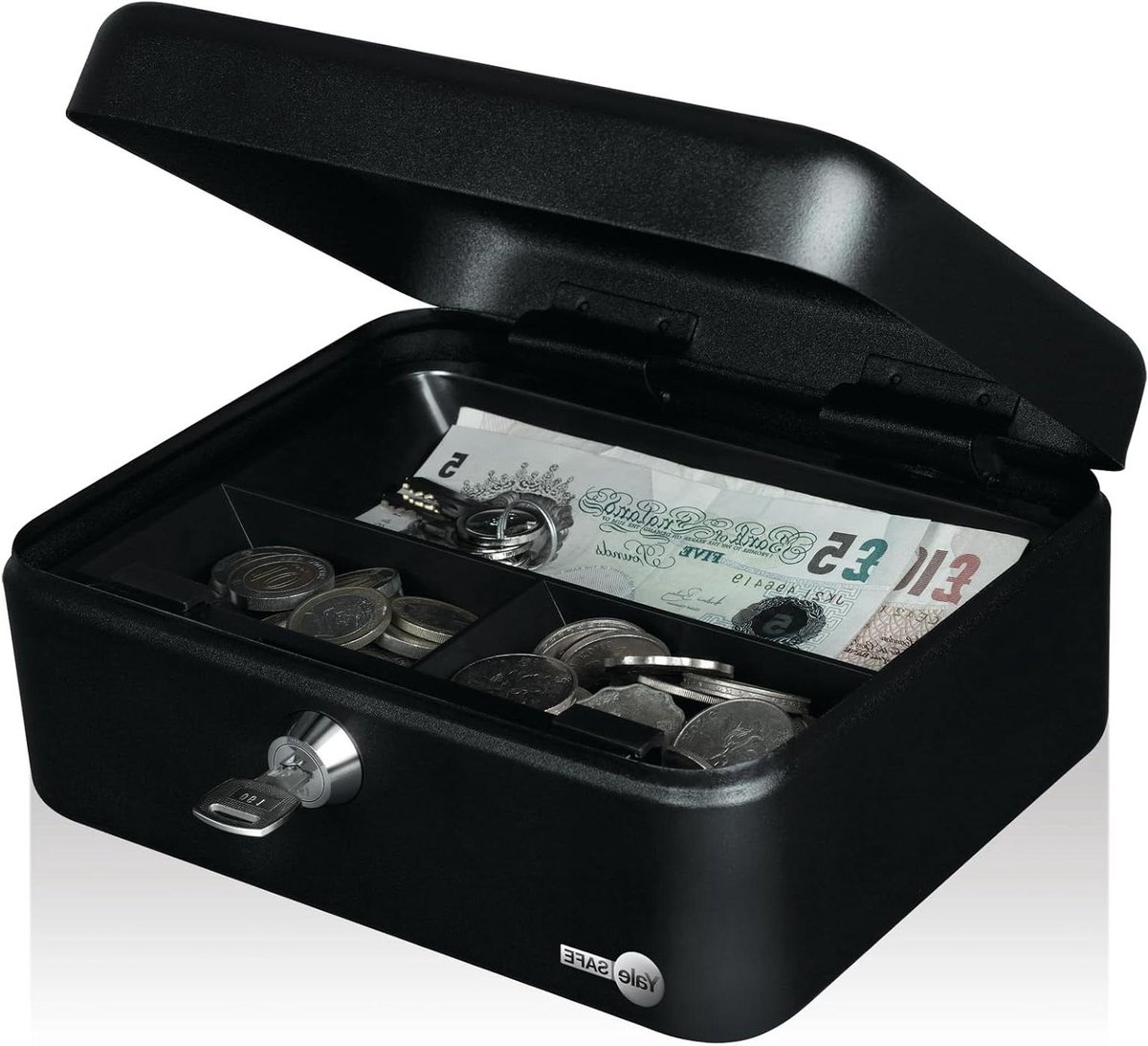 Geldkluis - Kleine kluis - Geld bewaren - Uitneembare lade - 3 Liter - Zwart