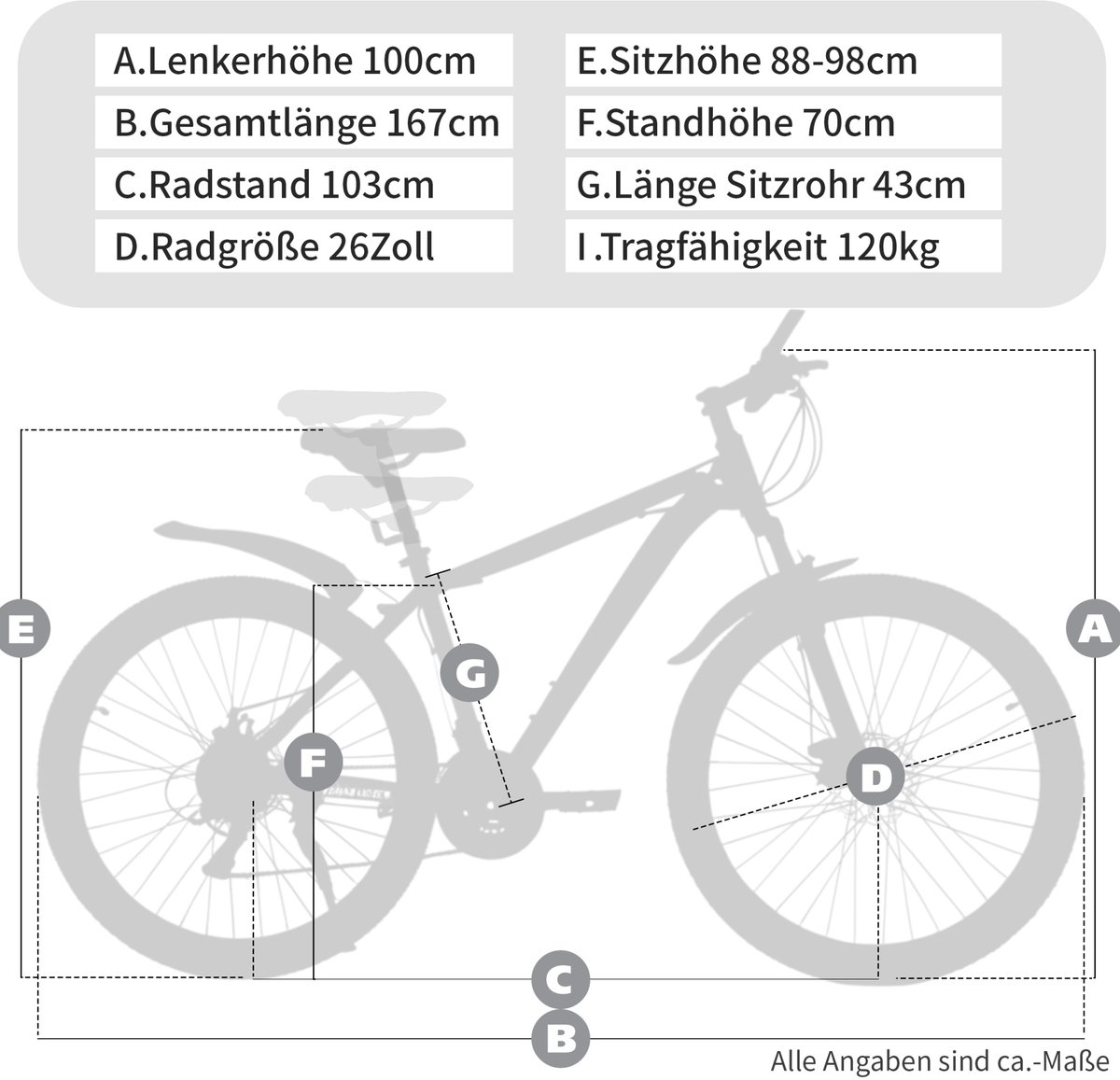 MODFU - Mountainbike - Hardtail - 21 Versnellingen - Voorvering - Wit - 26 Inch