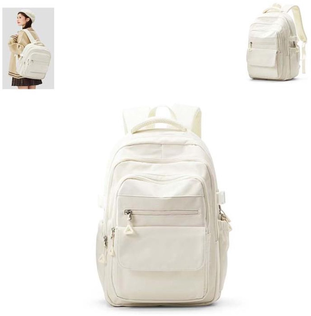 KZQ Schoolrugzak meisjes - Ruime waterdichte tas met stijlvol design, lichtgewicht - Voor school, reizen en dagelijks gebruik
