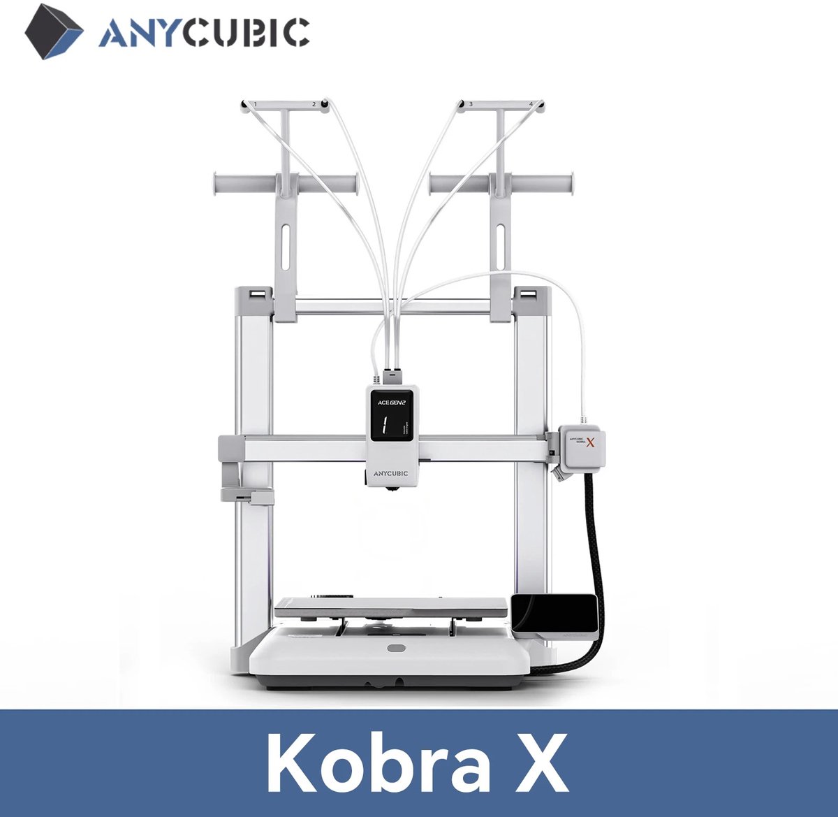 Chelsey-store - Anycubic 3D-printer - Multikleuren print - 2x sneller en Materiaal besparend - Ingebouwde slimme afstandbediening - 26 x 26 x 26 cm - Kobra X