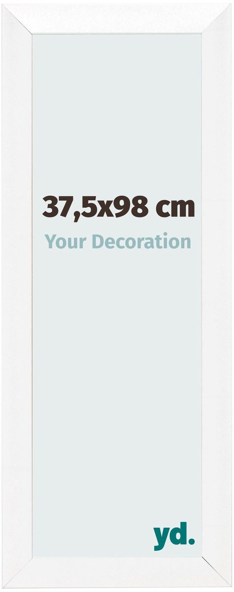 yd. Your Decoration - Fotolijst 37,5x98 cm - MDF - Wit Hoogglans - Pisa