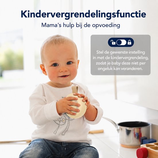 Nexeli NX-KC-28 White Noise Machine Baby met Nachtlamp & Draaglus - 21 Kalmerende Geluiden - Draadloos Oplaadbaar - Wit van Nexeli Nx — afbeelding 5