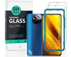 Ibywind Gehard glas-Schermbeschermers voor POCO X3 NFC/POCO X3 PRO,(Pack van 2),met Cameralens beschermfolie,Back - ShopVlot