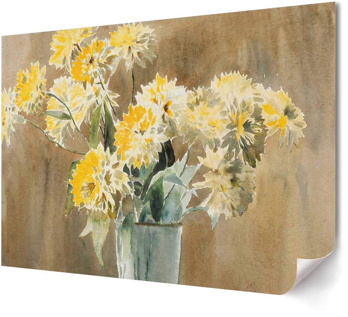 Coloray Polycanvas Wandposter - Ronde Toren, Tekening - A4 - Zwart Decoratie - Rechthoek - Muurkunst - Woonkamer, Slaapkamer, Kantoor - Industrieel
