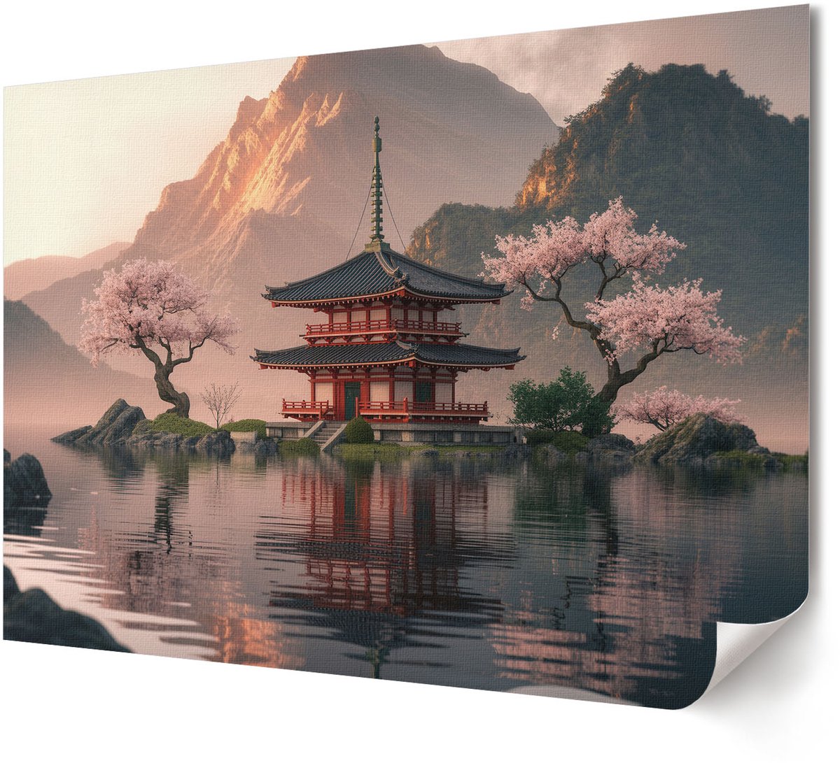 Coloray Polycanvas Wandposter - Graffiti Op De Muur, Illustratie - A4 - Zwart Decoratie - Rechthoek - Muurkunst - Woonkamer, Slaapkamer, Kantoor - Expressief
