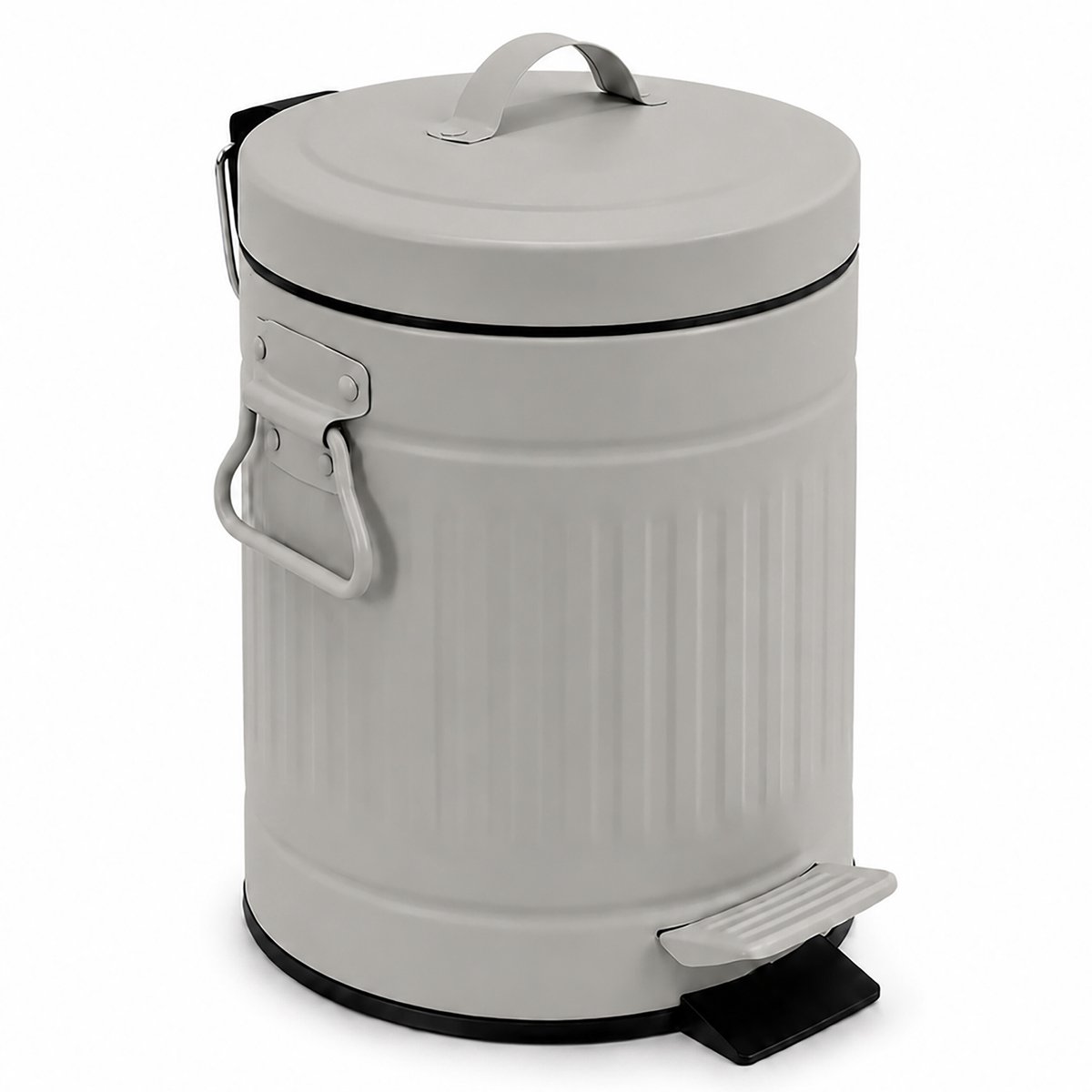 Badkamer prullenbak - 3 liter - softlcose - grijs