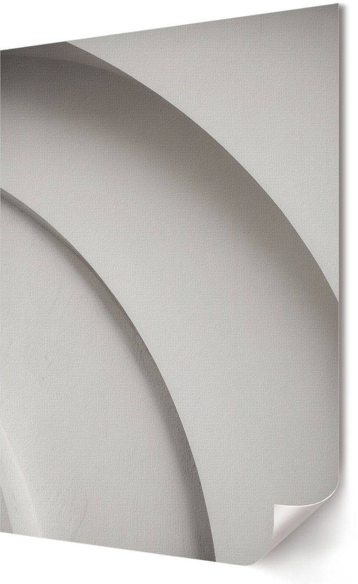 Coloray Polycanvas Poster - Spiegelgebouwen, Fotografie - A2 - Grijs Illustratie - Rechthoek - Wandkunst - Woonkamer, Slaapkamer, Kantoor - Modern