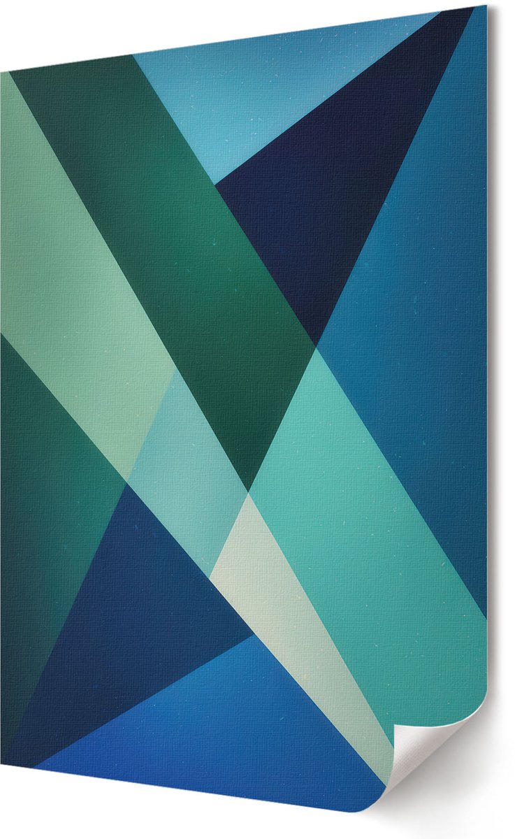 Coloray Polycanvas Poster - Stijlvolle Kat, Illustratie - A3 - Wit Wandposter - Rechthoek - Kunstposter - Woonkamer, Slaapkamer, Kantoor - Popcultuur