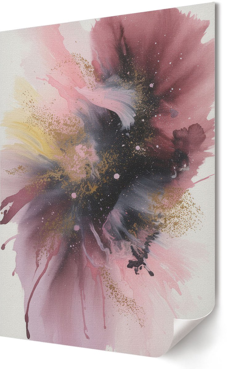 Coloray Polycanvas Poster - Mysterieuze Elegantie, Fotografie - A3 - Zwart-wit Wandposter - Rechthoek - Muurdecoratie - Woonkamer, Slaapkamer, Kantoor - Glamour