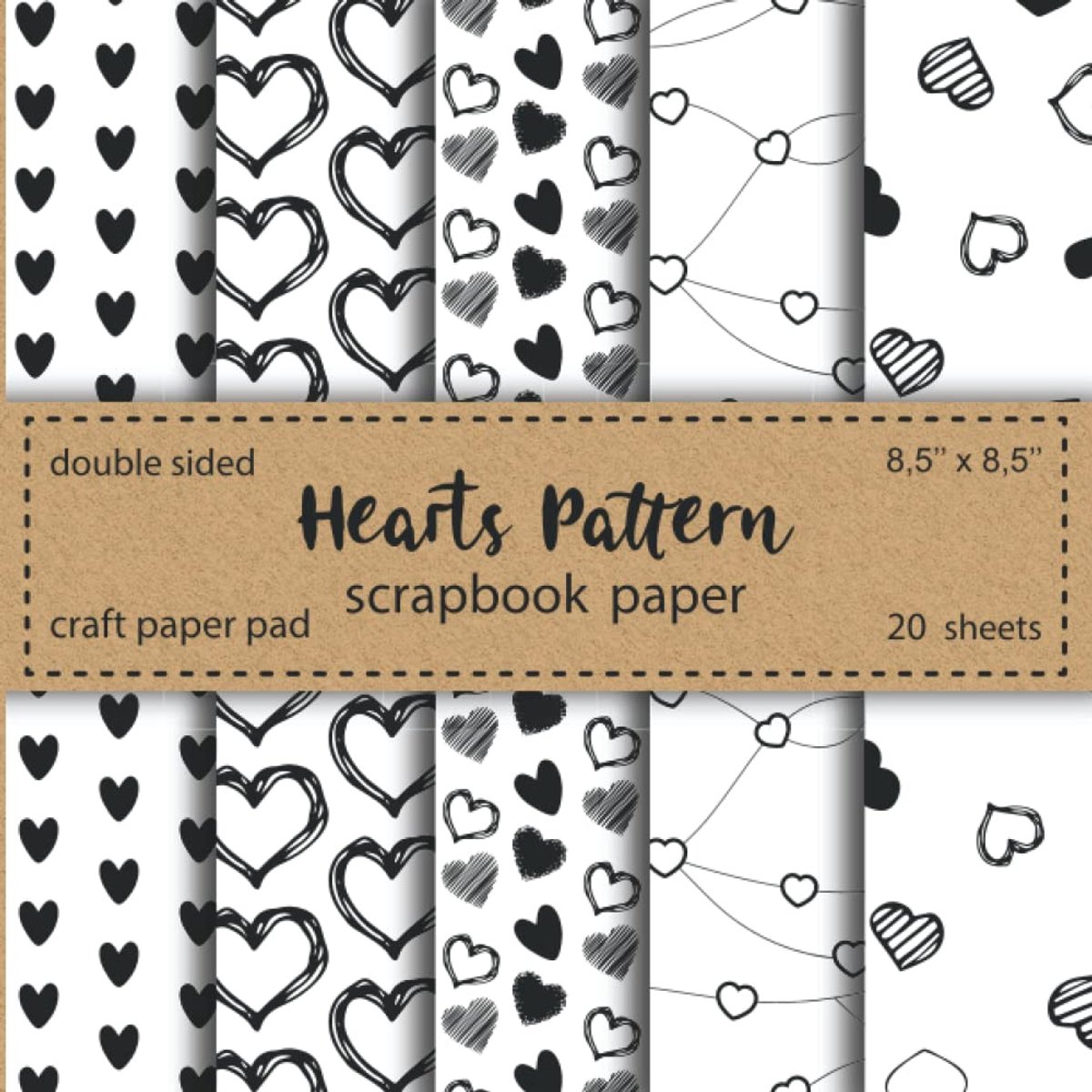 Hearts Pattern Scrapbook Paper: Craft Paper Pad - Decorative Pattern Paper - ShopVlot