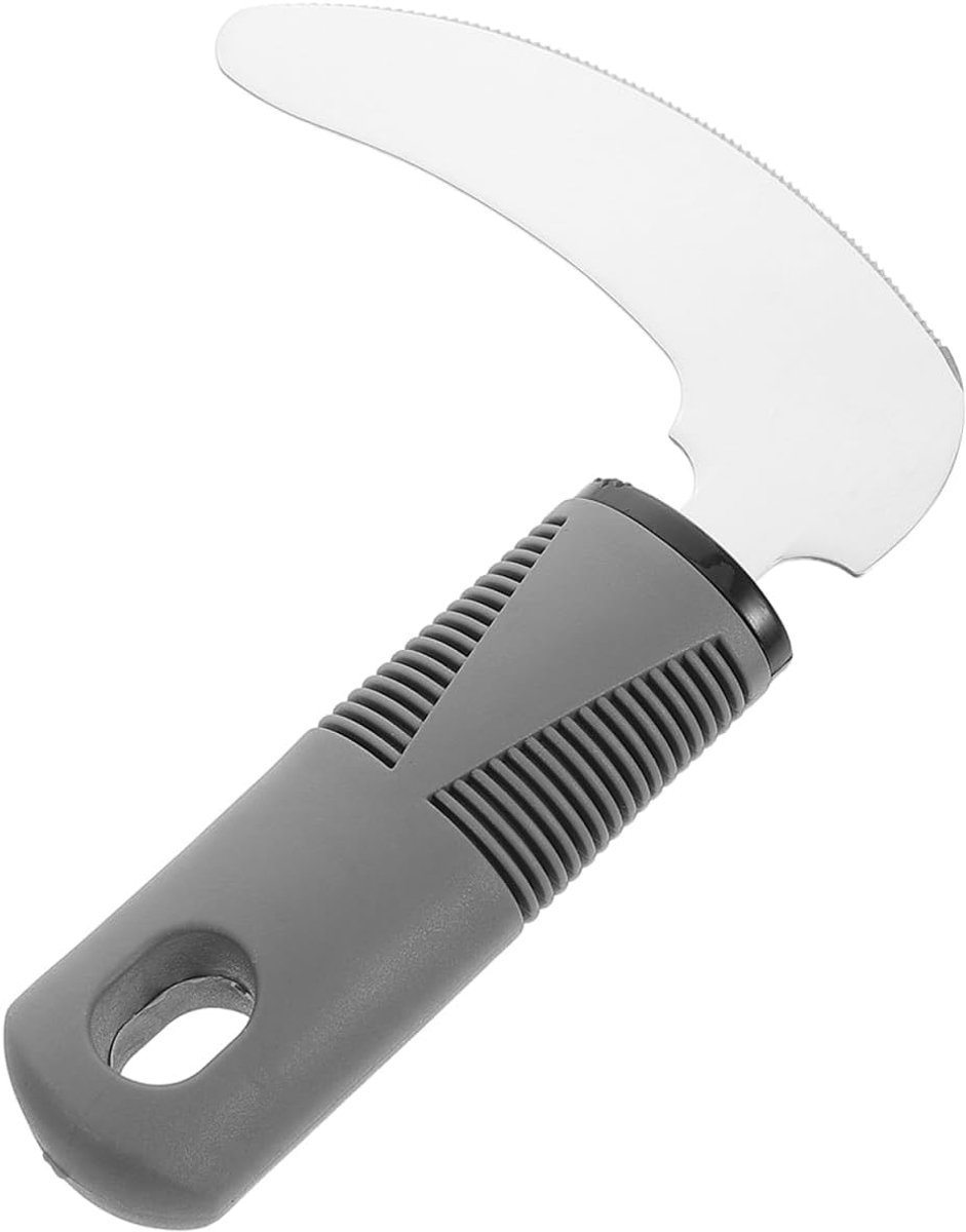 Aangepast roestvrijstalen keukengerei tegen trillen voor senioren – Ergonomisch mes ter ondersteuning van zelfstandig eten en handrevalidatie 6,18 x 4,84 x 1,10 inch
