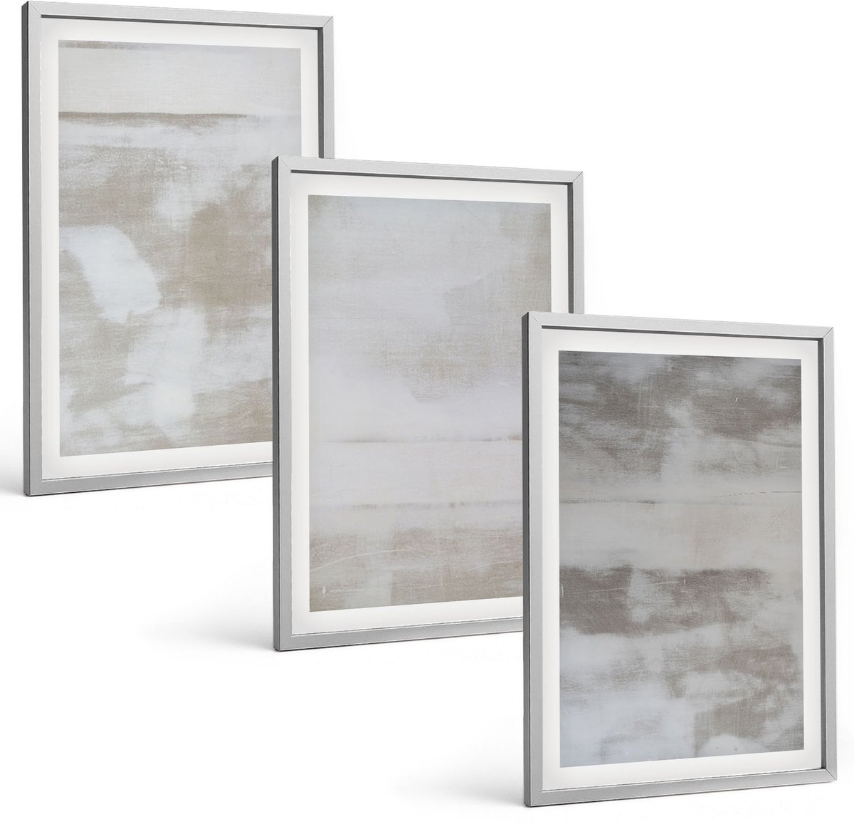Coloray 3-Delige Schilderij Set - Versleten Texturen, Moderne Industriële Stijl - 40 x 60 cm - Stijlvolle Wanddecoratie - Interieur