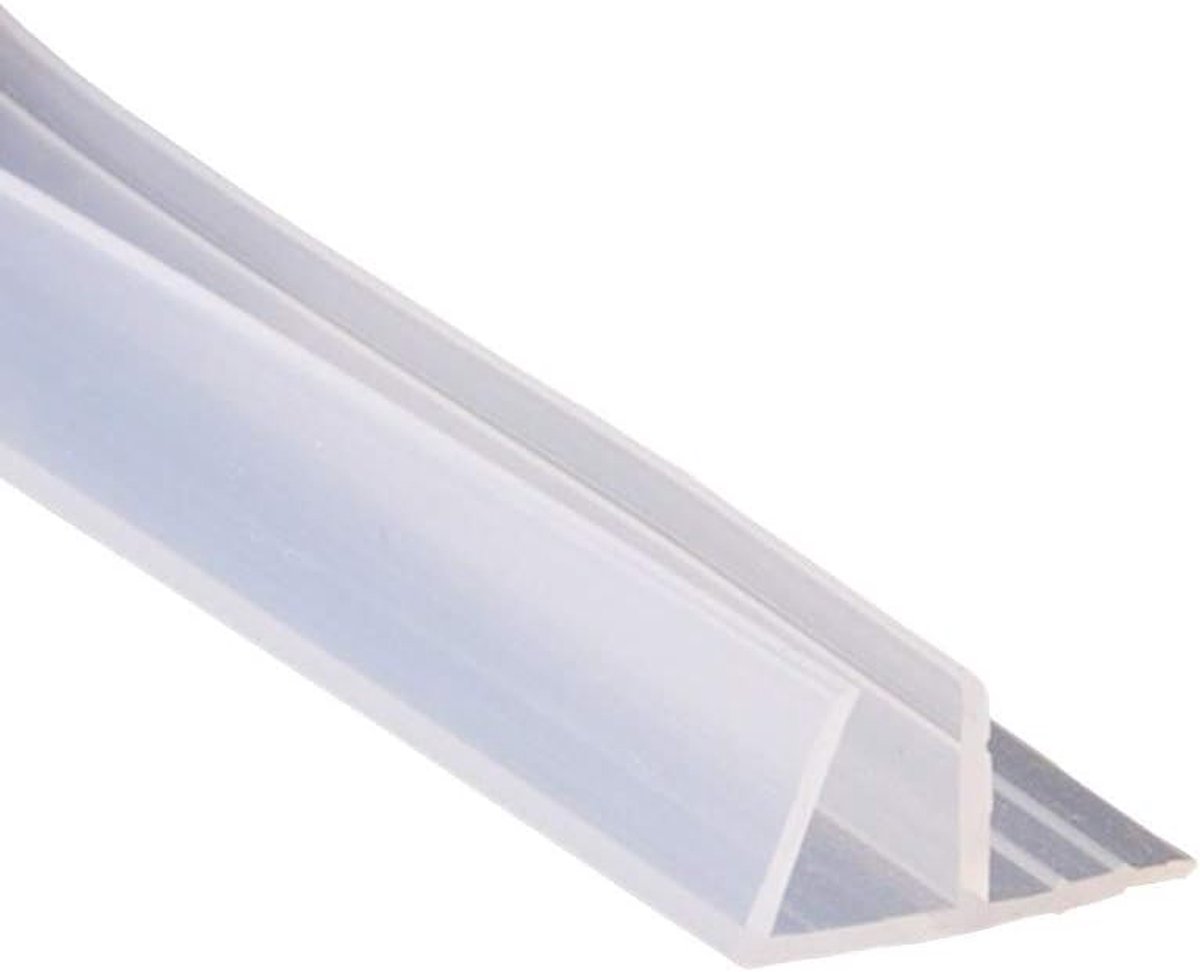 Afdichtstrip voor Baddeur Douchestrip Afdichting Douchedeuren Afdichtingstape Doucheafdichting Badkuipen Waterbescherming Rubberen Glazen Bodem 6mm 39" inch F Vormige