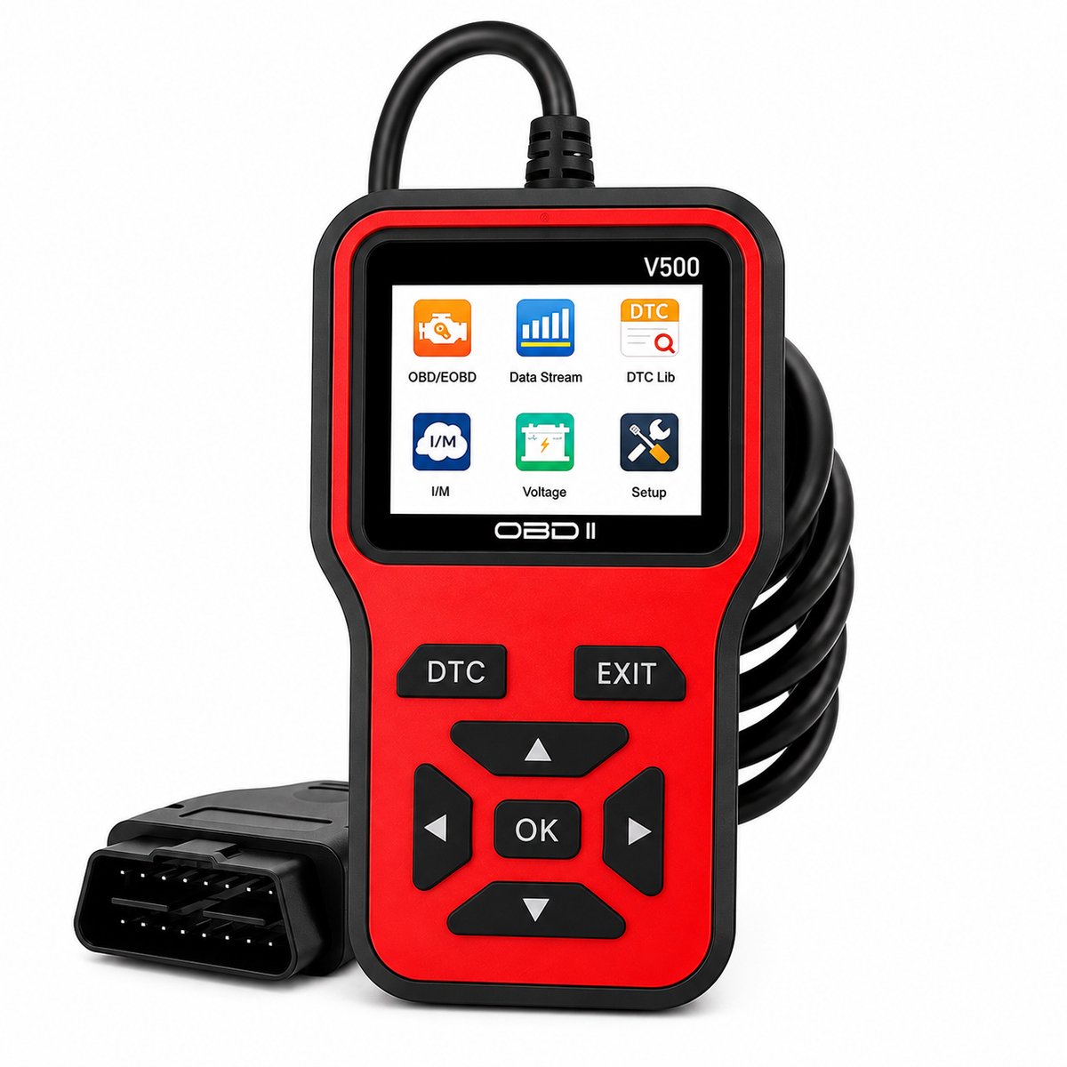 PCMOS V500 Pro OBD2 Scanner - Auto Uitlezen & Storingen Wissen – Diagnoseapparaat voor Auto – Motorstoringen & Check Engine – Nederlands