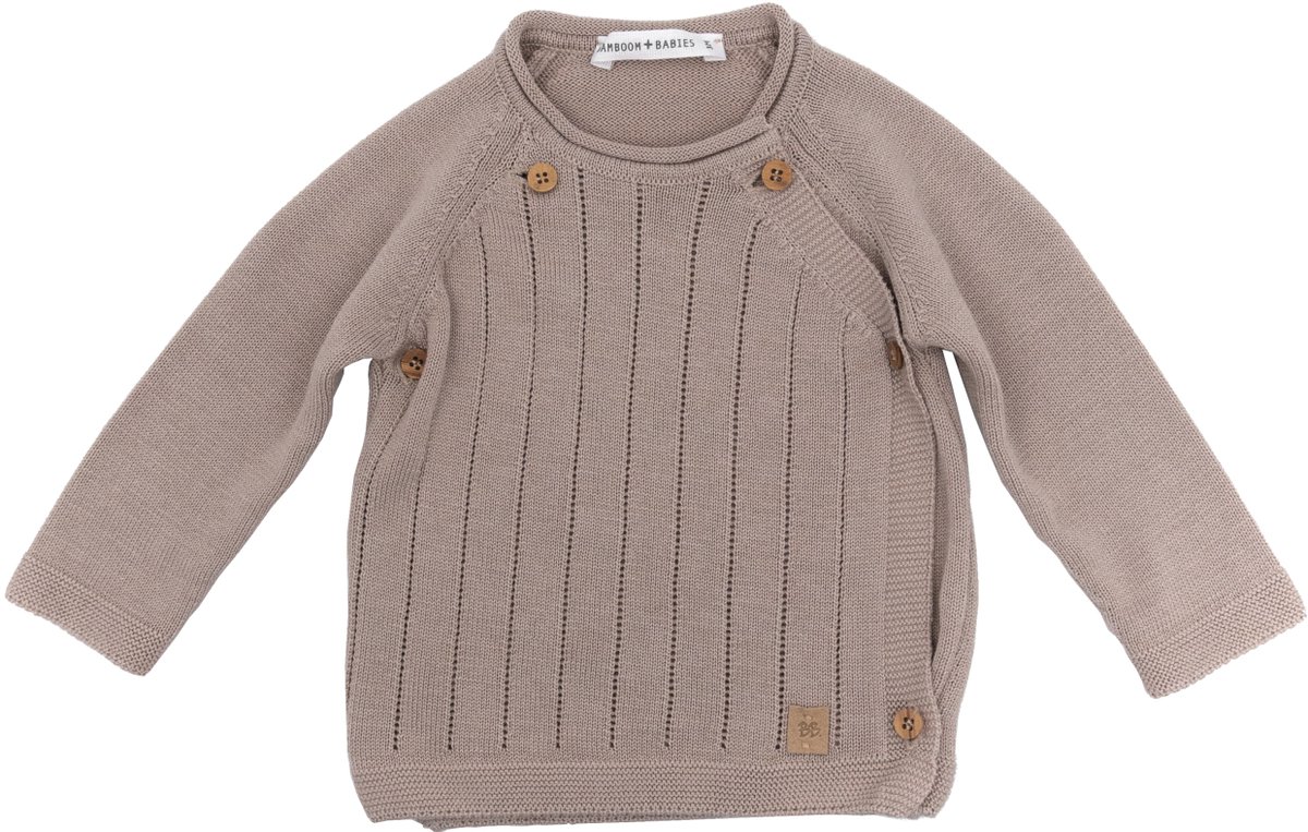 Bamboom Knitted Trui Met Overslag Camel 1 Mnd