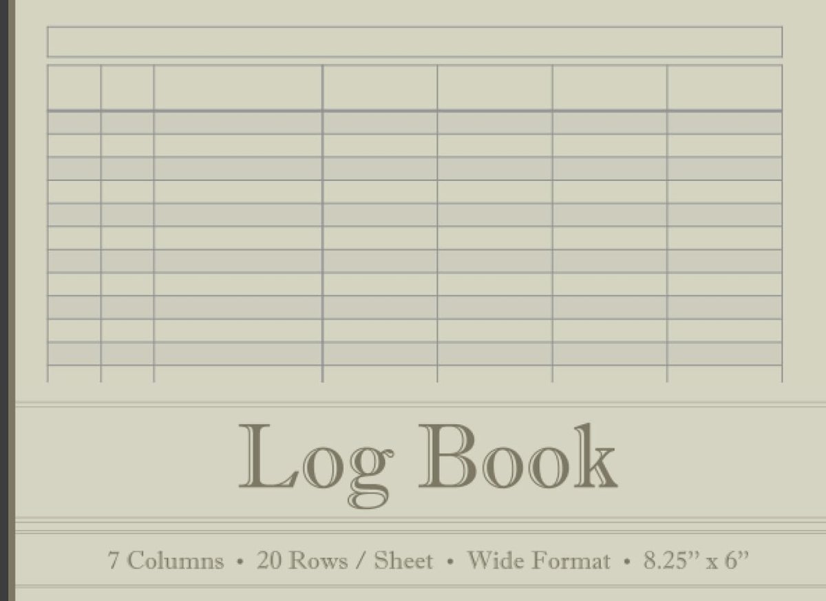 Multipurpose 7 Column Log Book - Large Customizable Journal adaptable for many uses including tracking Daily - ShopVlot