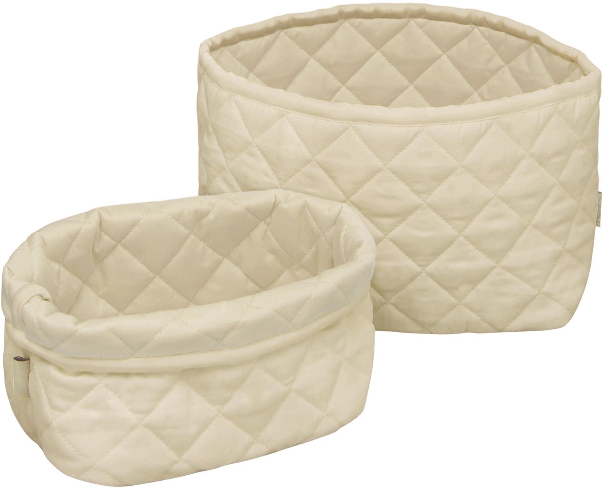 Cam Cam Quilted Opbergmandjes - Praline - 2 Stuks