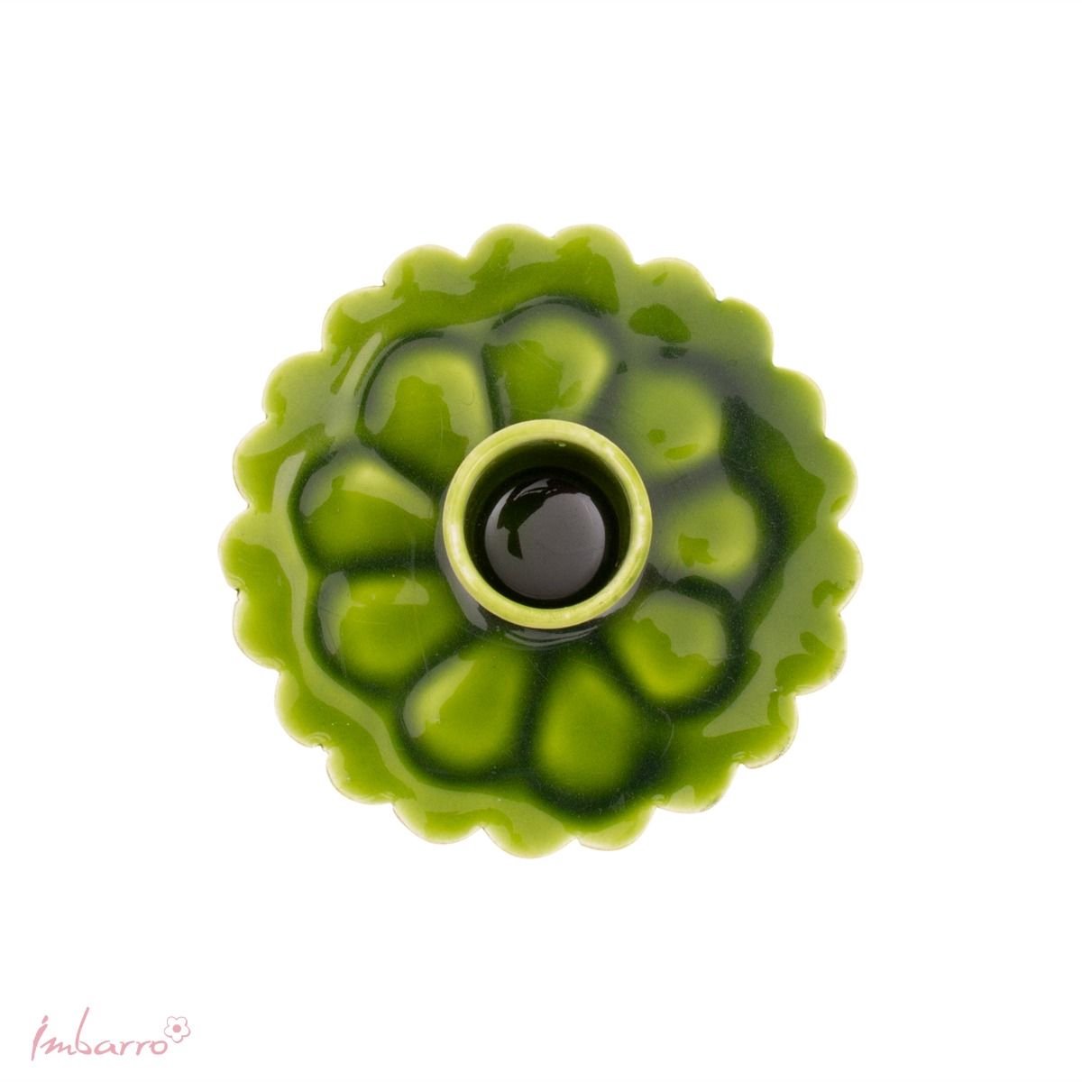Imbarro Home & Fashion - Kandelaar Jaya Green - Groen - L:9 W:9 H:5 cm