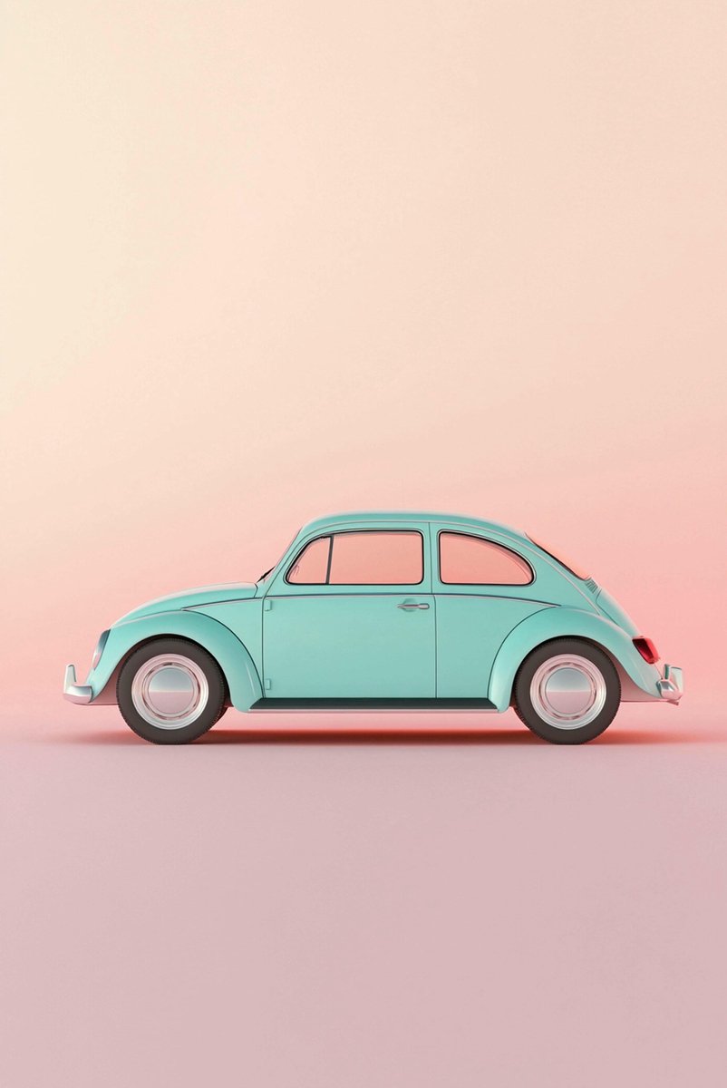 Auto Vintage Poster - Voertuigen Posters - Minimalistisch - Wanddecoratie Woonkamer - 180 gram papier - 5716AZ - Formaat 60 x 90cm