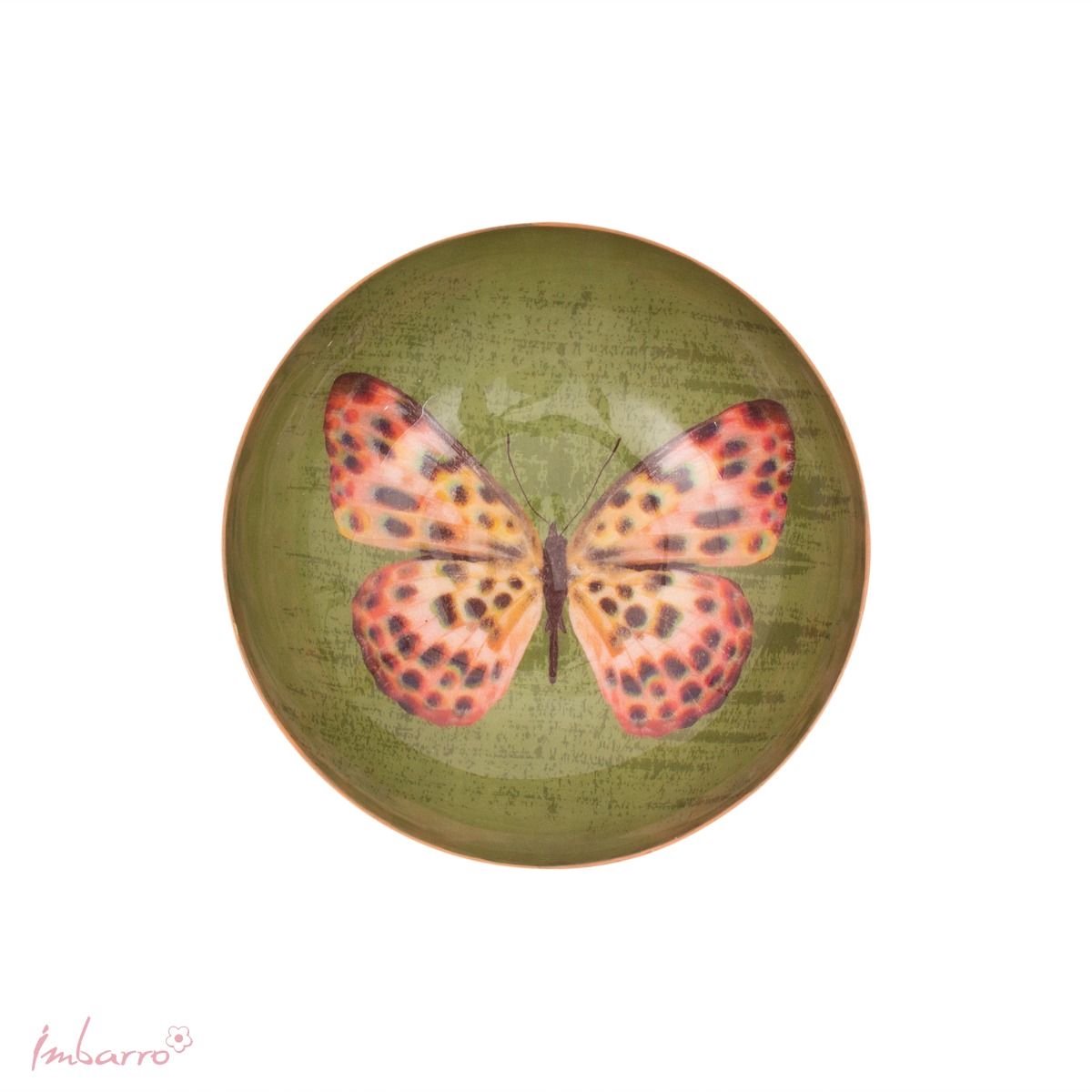 Imbarro Home & Fashion - Bowl Papillon L - Groen, Multi - 15 X 15 cm