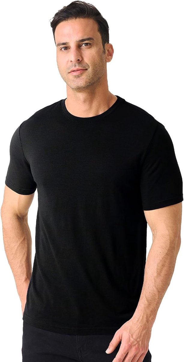 Protect Merino Wol T-shirts Mannen Geurbestendigheid Functioneel T-Shirt Lichtgewicht Ondershirt voor Wandelen Reizen