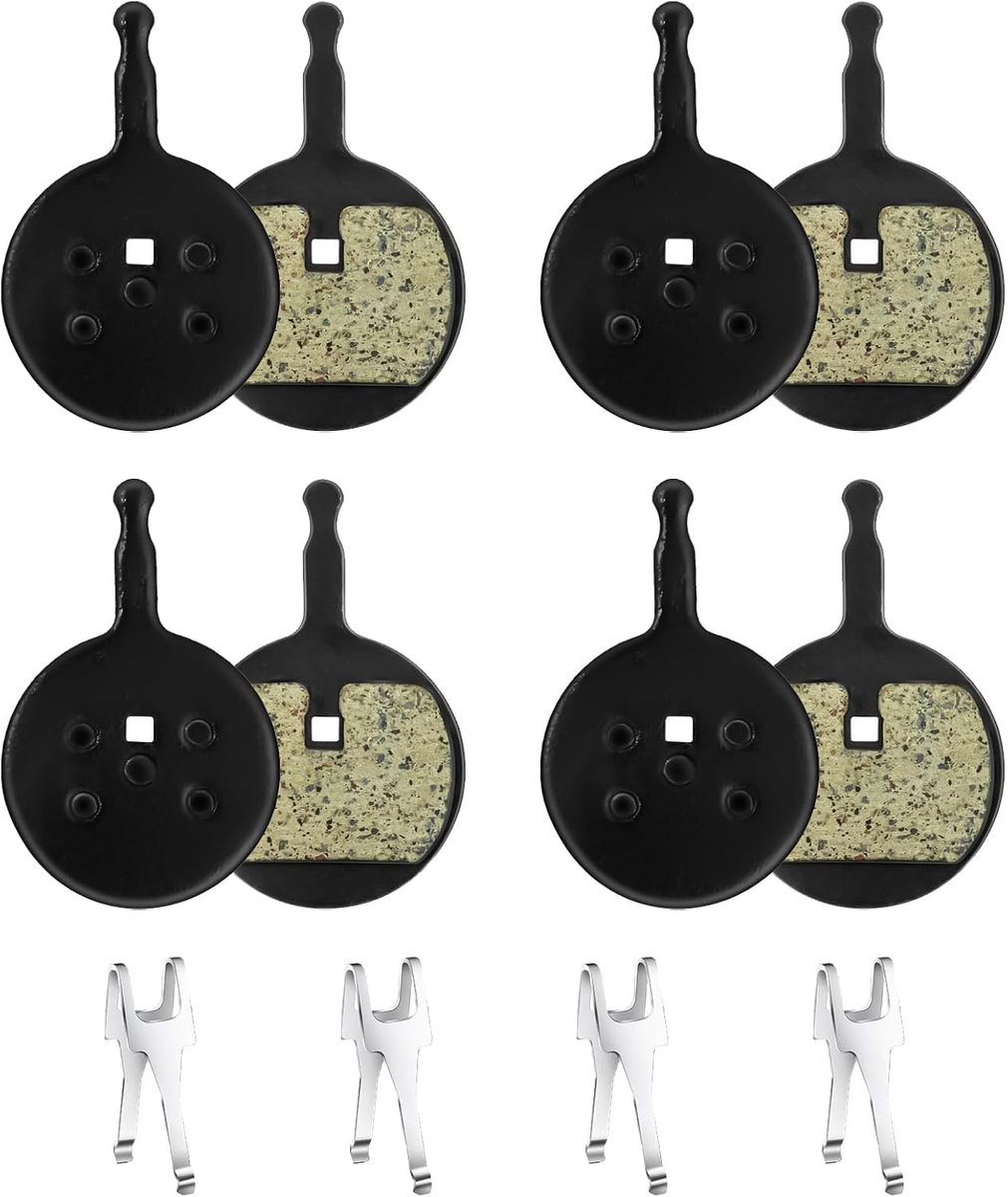 4 paar fietsremblokken, schijfremblokken compatibel met Avid BB5, Promax DSK-710, 720, 913, CSC, Kingdom, Decipher, DSK Series, 300, 300R, 310, 330, 330R, Render-R
