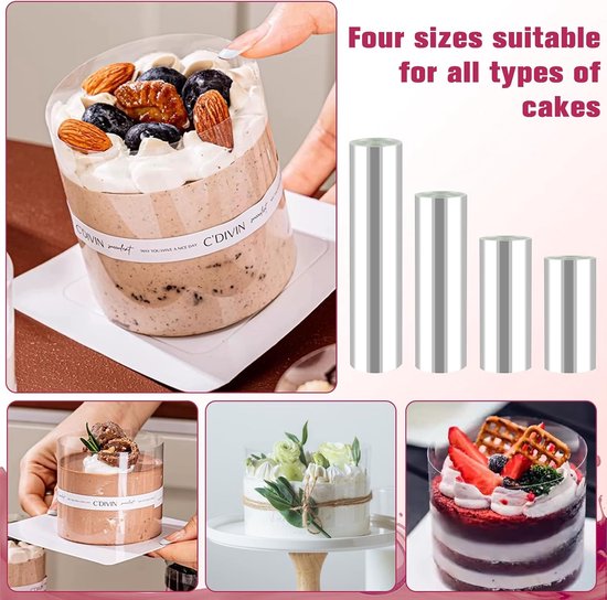 4 rollen herbruikbare taartrandfolie, 8/10/15/20 cm x 10 m, transparante acetaatfolie voor het decoreren van taarten, mousse-cake en dessert, ideaal voor bakkerijen en hobbybakkers — afbeelding 5